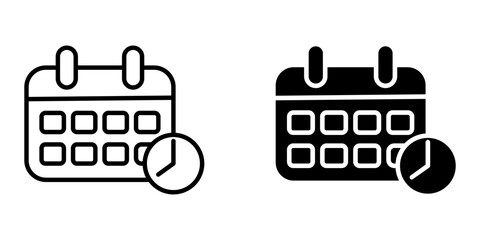  icon illustration waiting time calendar icon vector