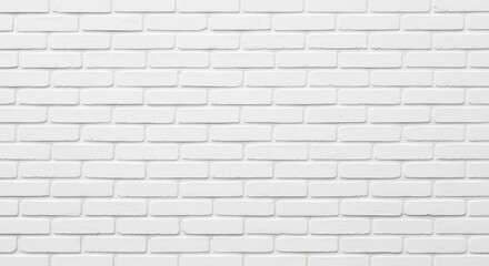 Clean white brick wall provides a modern, minimalist background for creative designs and stylish projects