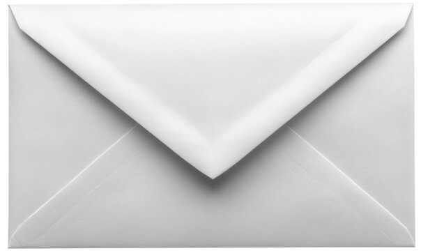 A plain white sealed paper envelope for mail.