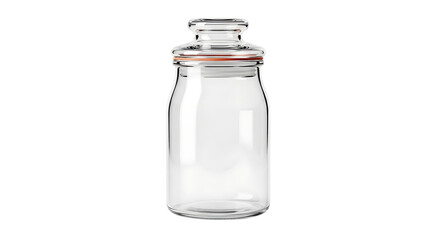 Clean glass jar, a versatile container perfect for storing various items or showcasing creative projects