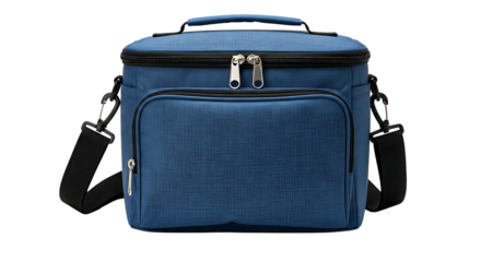 Blue insulated lunch bag, perfect for keeping food fresh and cool during picnics, work, or school days out