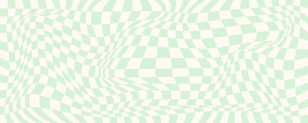 Mint green and white checkerboard seamless pattern. Fresh, pastel geometric texture for design, textile, packaging, and digital backgrounds.