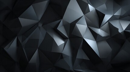 Stunning dark geometric abstract background with sharp edges and dramatic light creating a sense of depth and sophistication for modern design projects
