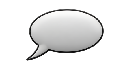 Blank speech bubble, perfect for adding your own text and creating engaging dialogues or thought bubbles in designs