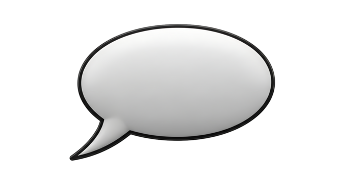 Blank speech bubble, perfect for adding your own text and creating engaging dialogues or thought bubbles in designs