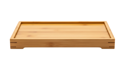Empty bamboo tray the tray is rectangular and has a simple, minimalist design, perfect for serving or displaying items