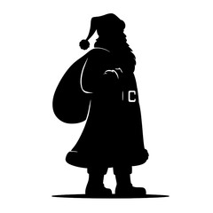Black and White Santa Claus Silhouette Vector Illustration

 

 
