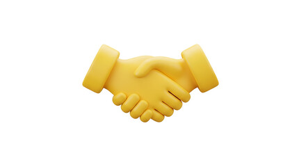 Yellow handshake emoji representing agreement, partnership, deal, or cooperation in digital communication and social media platforms