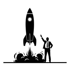Startup Launch and Business Success Concept
