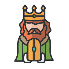 King Caspar. Three Kings. Three wise men avatar. The Magi icon