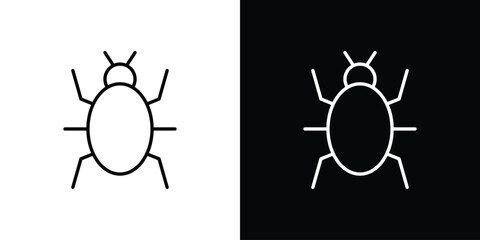 Bugs icon line vector illustration. vector graphics