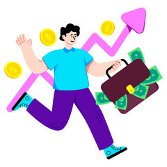 Modern design illustration of financial growth