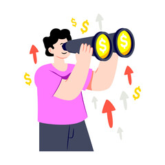 Creative design illustration of financial forecast