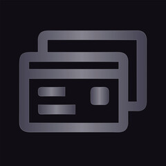 Stack of Credit Cards Icon with Rounded Corners debit card