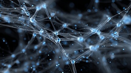 Dazzling abstract network of glowing blue neural pathways, symbolizing connection, data transfer, and complex biological or digital systems.