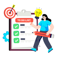 Perfect design illustration of target list