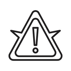 Exclamation mark inside a warning triangle