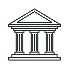 Obraz premium Classical building with columns and pediment