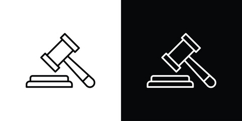Gavel icon line vector illustration. vector graphics
