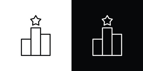 Leaderboard icon line vector illustration. vector graphics