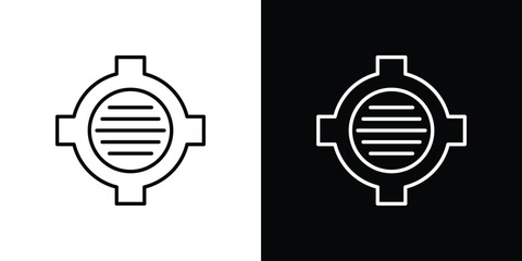 Manhole icon line vector illustration. vector graphics