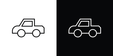 Monster truck icon line vector illustration. vector graphics © Gopal