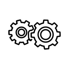 Two interlocking gears