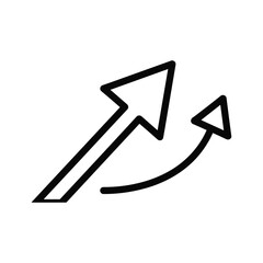 Upward trending arrow icon