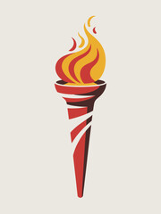 The image showcases a vibrant torch, symbolizing freedom and enlightenment. Its fiery flames convey a sense of passion and motivation in a visually striking way.