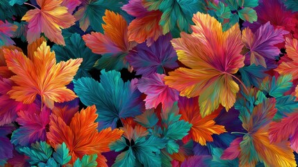 A stunning display of multicolored leaves fills the scene showcasing the beauty of autumn.
