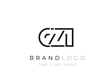 Fototapeta premium CZI abstract letter logo design. Modern Business Logo Design With Abstract Typography and Contemporary Style