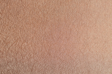 Close-up of brown leather texture with scratches and natural grain for backgrounds