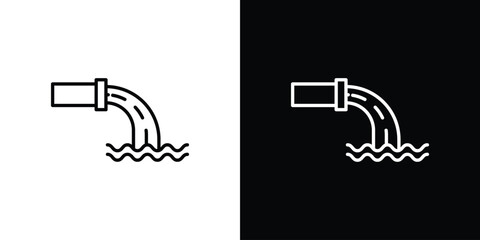 Wastewater icon line vector illustration. vector graphics