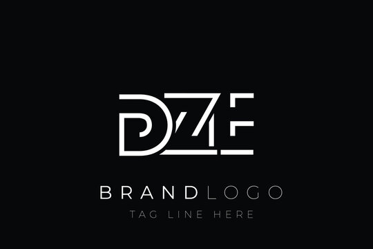DZE abstract letter logo design. Modern Business Logo Design With Abstract Typography and Contemporary Style