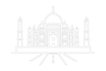 Abstract geometric silhouette with vibrant color accents