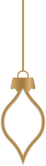 Gold Christmas Ornament Hanging Frame