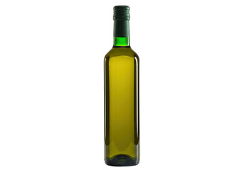 Olive oil bottle PNG isolated on transparent background extra virgin cooking ingredient healthy food diet nutrition Green glass bottle