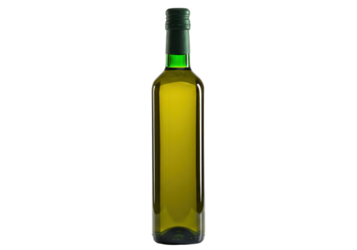 Olive oil bottle PNG isolated on transparent background extra virgin cooking ingredient healthy food diet nutrition Green glass bottle