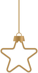 Gold Christmas Ornament Hanging Frame
