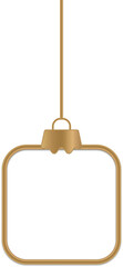Gold Christmas Ornament Hanging Frame