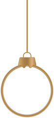 Gold Christmas Ornament Hanging Frame