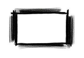 Hand drawn rectangular frame for headline placement about quotes or announcements with central area for your text useful for menu boards and classroom notices or cafe specials and social posts