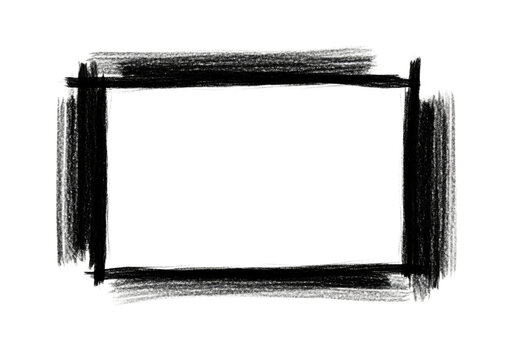 Hand drawn rectangular frame for headline placement about quotes or announcements with central area for your text useful for menu boards and classroom notices or cafe specials and social posts