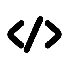 Obraz premium PNG Minimalist coding symbol illustration.