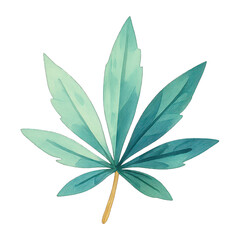 Naklejka premium PNG Artistic cannabis leaf illustration.