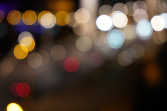 defocused christmas lights bokeh