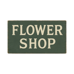 PNG Vintage flower shop sign