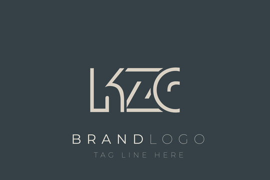 KZC abstract letter logo design. Modern Business Logo Design With Abstract Typography and Contemporary Style