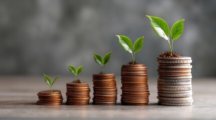 Watch your investments grow like these vibrant green sprouts, a visual metaphor for success, financial planning, and long-term wealth building