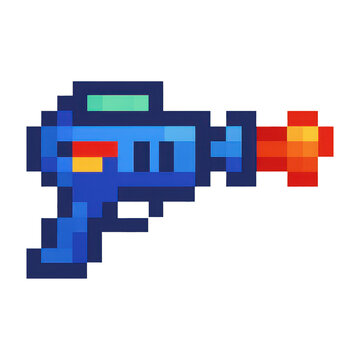 PNG Pixelated retro futuristic raygun